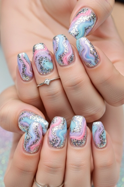 Glittered Marble Magic