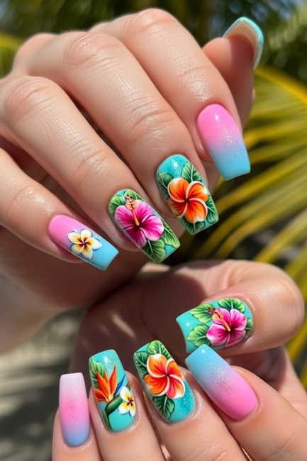 Tropical Flower Bloom Style
