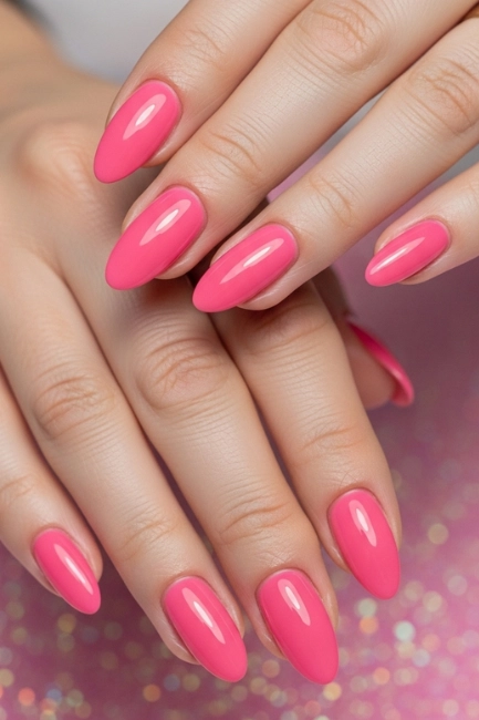 Barbiecore Pink Power Nails