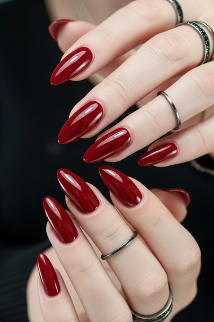 Blood Red Vamp Nails