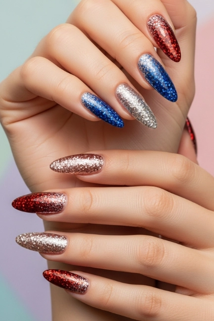 Gradient Glitter Looks