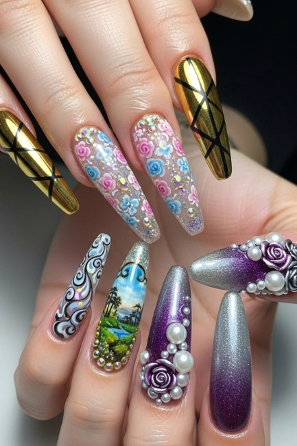 Long Nail Designs