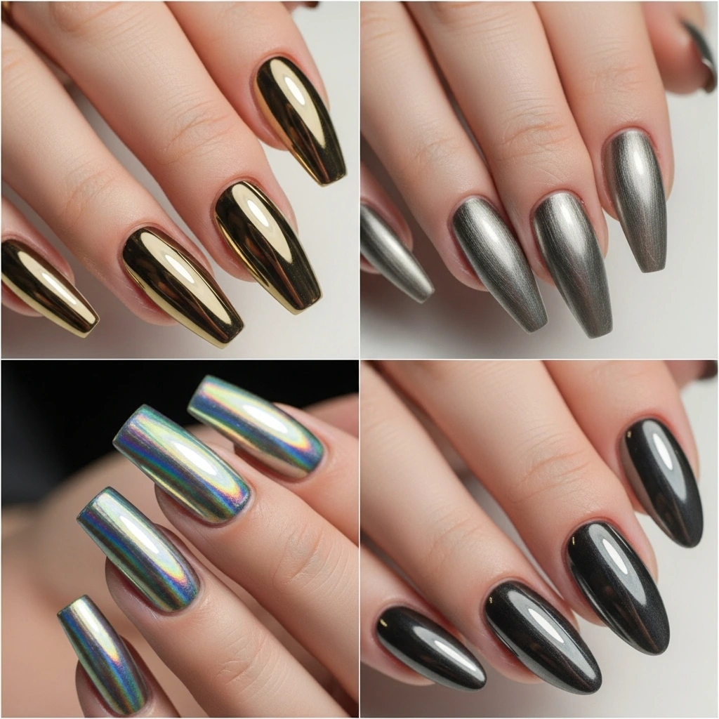 metallic nails