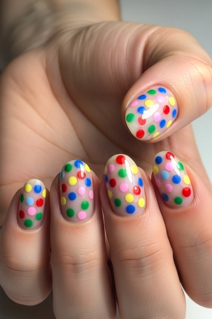 Cute Polka Dot Nail Designs