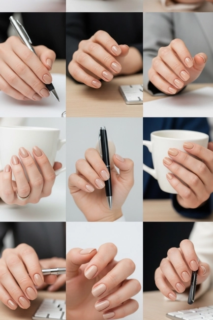 Beige Nails for the Workplace