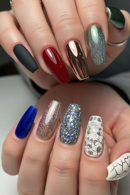 Multi-Textured Coffin Nails