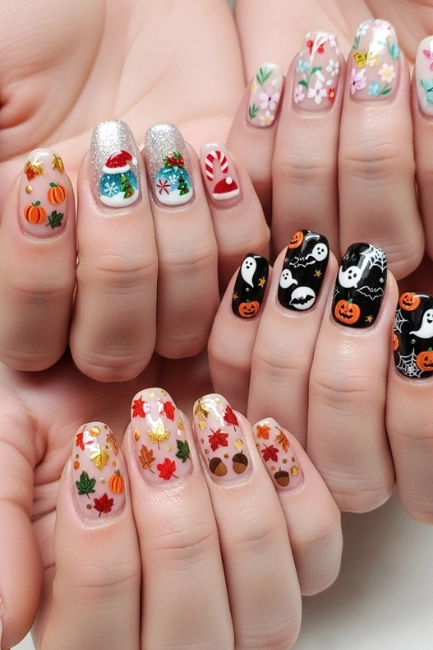 Seasonal Holiday Nail Designs