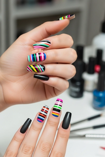 Best Nail Polish Types for Creating Long-Lasting Striped Designs