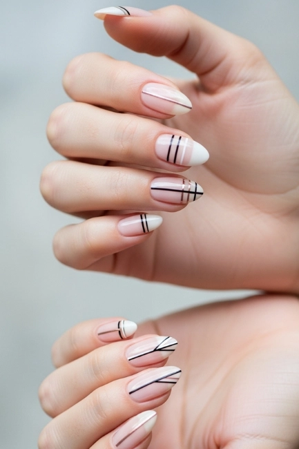 Minimalist Thin Line Striped Nail Designs for Subtle Elegance