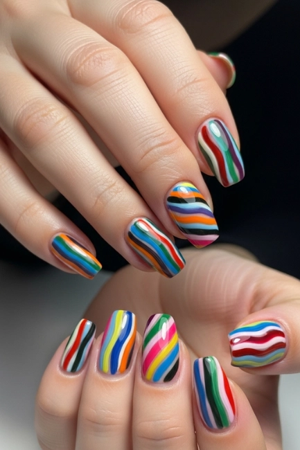 Artistic Freehand Brush Techniques for Unique Striped Nails