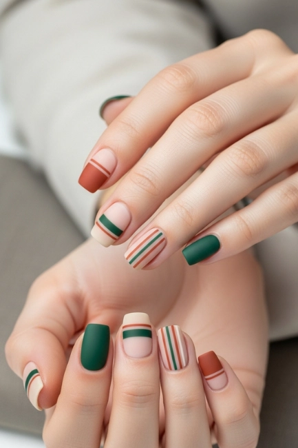 Negative Space Striped Nail Designs for Modern Minimal Fashion