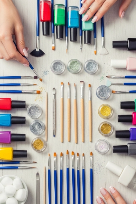 Essential Tools and Products Needed for Creating Whimsical Nail Art at Home