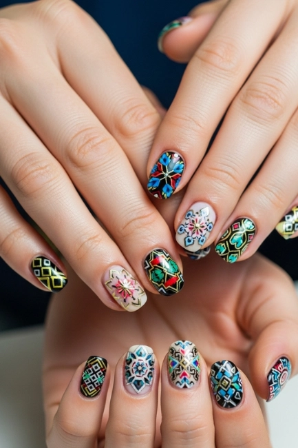 Combining Cultural Influences with Modern Nail Art Creativity for Unique Designs