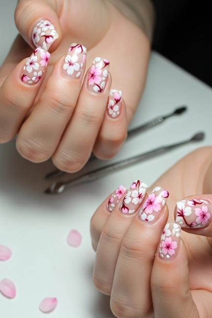 Maintaining Nail Health While Wearing Soft and Detailed Floral Nail Designs
