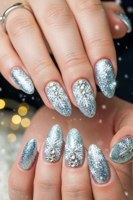 Incorporating Subtle Glitter and Shine for a Festive and Elegant Nail Finish