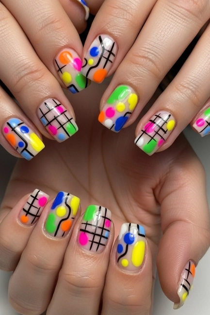 Mixing Patterns and Shapes for a Fun and Unpredictable Nail Style