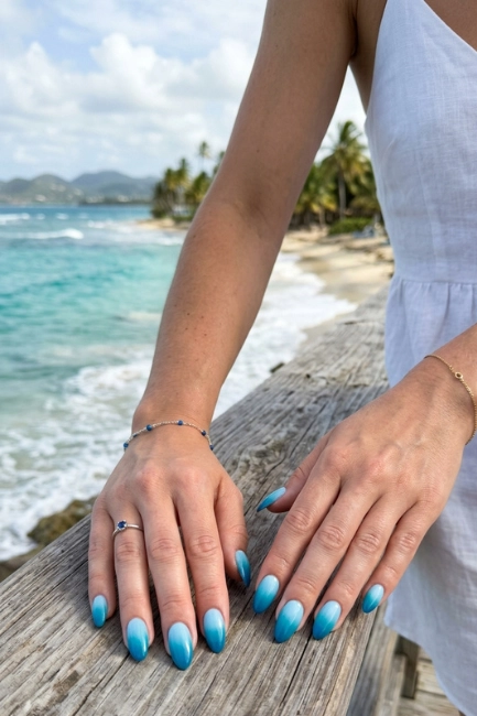 Ombre Blue Nail Styles for a Soft Ocean Gradient