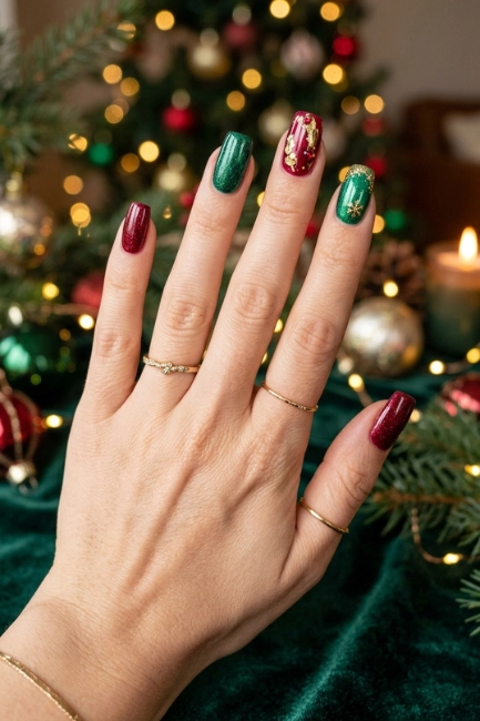 Jewel Tone Nail Designs for a Vibrant Festive Appearance