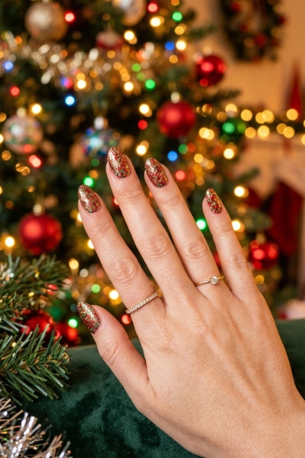 Glitter Accents for a Sparkling Finish