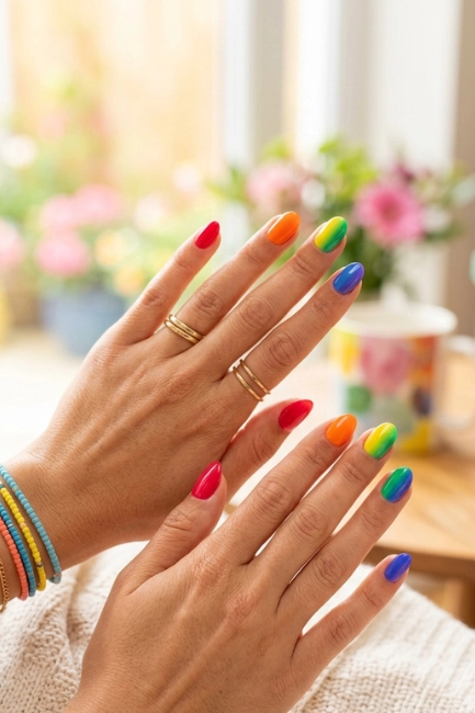Rainbow Nail Styles for a Bright and Joyful Expression