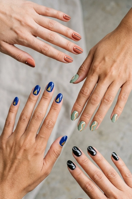 Clean Modern Nails with Bold Twist