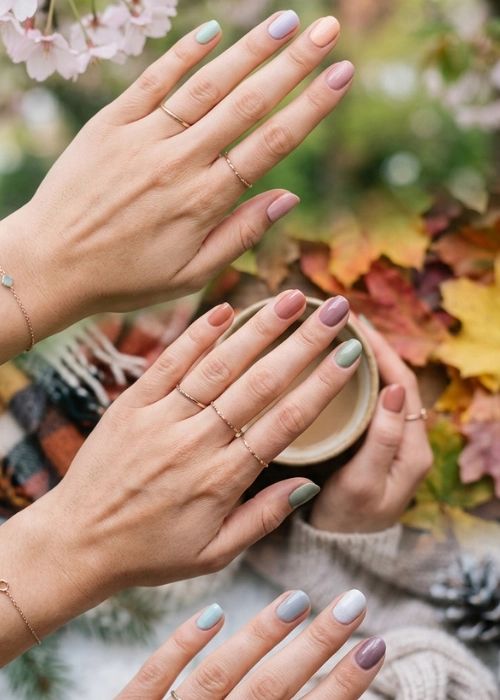 Seasonal Color Transitions Within Soft Nail Palettes