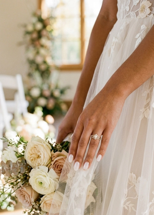Incorporating Soft Nail Looks into Bridal Style