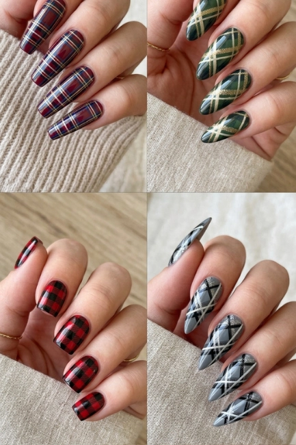 The Role of Nail Shape in Plaid Nail Designs