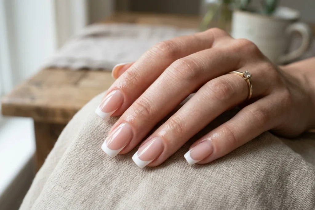 french tip acrylic nails