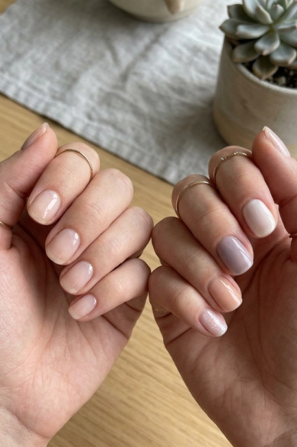 Comparing Bubble Bath Nails to Similar Sheer Nail Looks