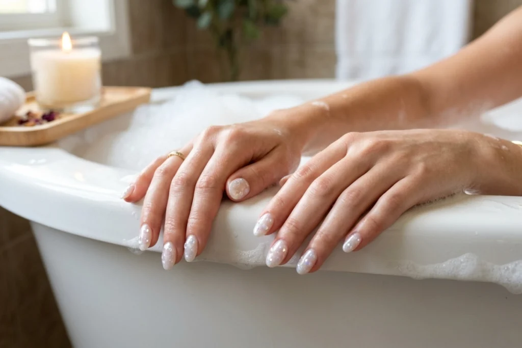 bubble bath nails