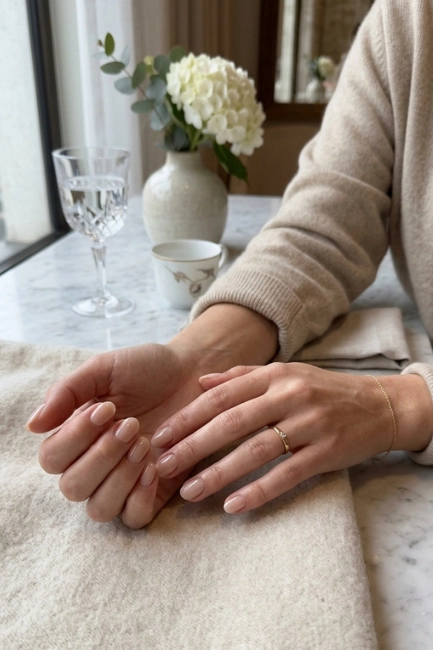 Pairing Bubble Bath Nails with Quiet Luxury Outfits